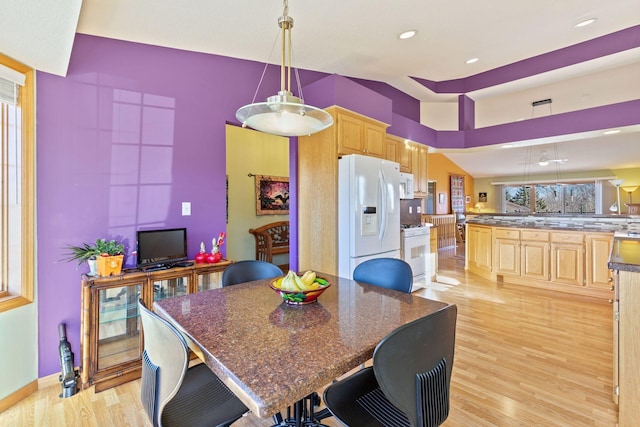 dining room featuring light wood-type flooring