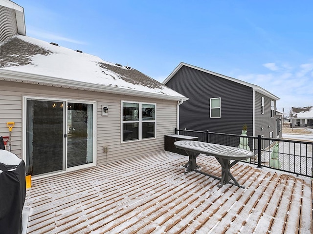 deck featuring area for grilling