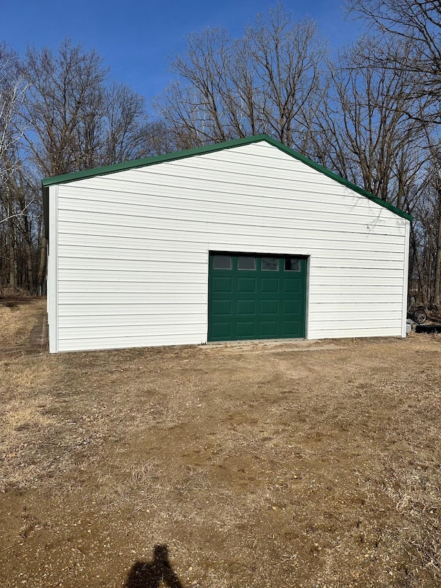 garage with driveway