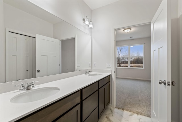 bathroom with vanity