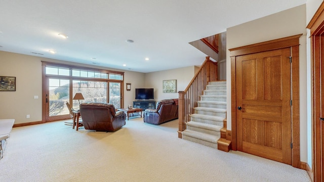 view of carpeted living room