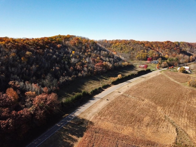 drone / aerial view with a rural view