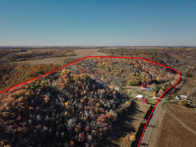 bird's eye view featuring a rural view