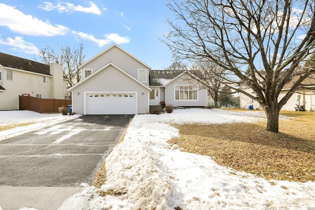 view of property with a garage