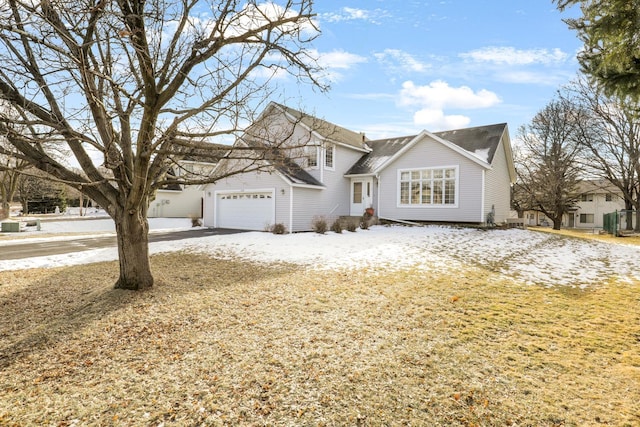 view of property with a garage