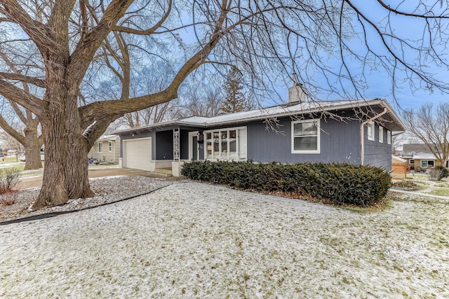 ranch-style house with a garage