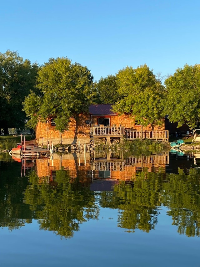 view of water feature