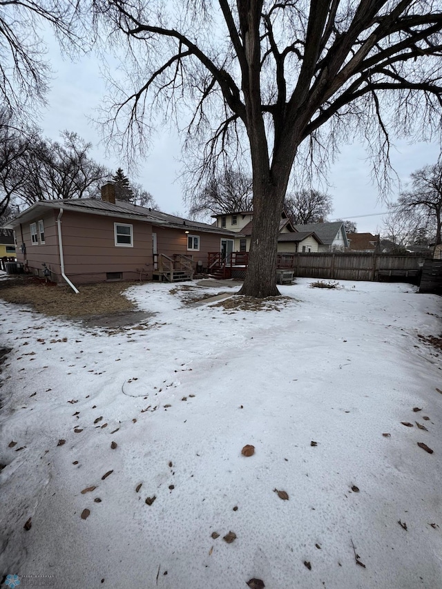 view of snowy yard