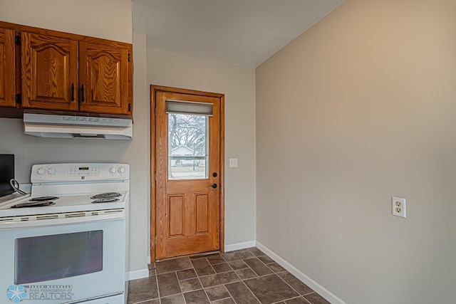 kitchen featuring electric range