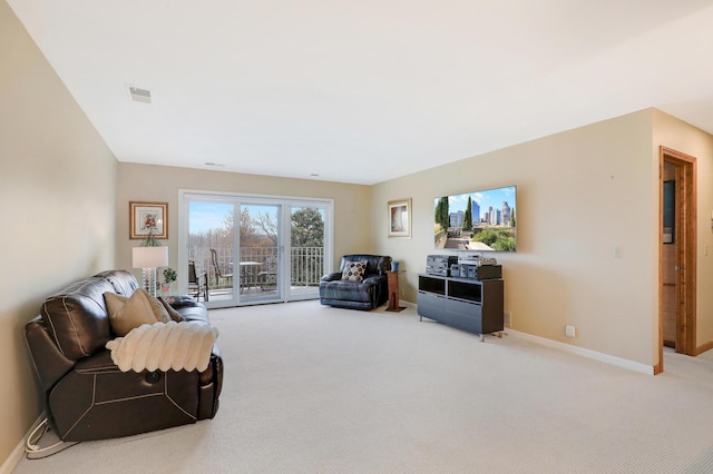 view of carpeted living room