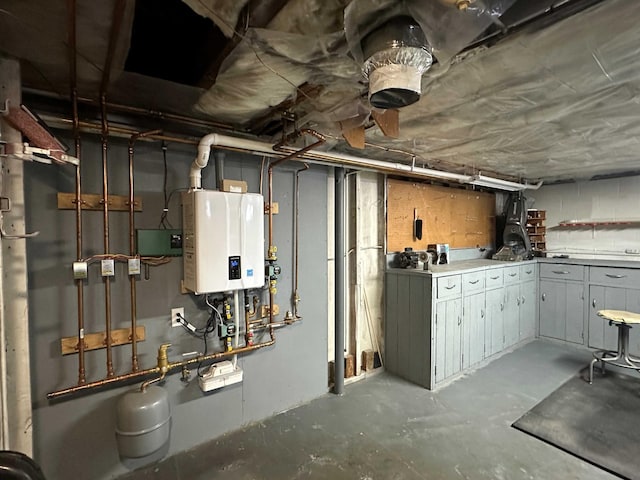 utilities featuring tankless water heater