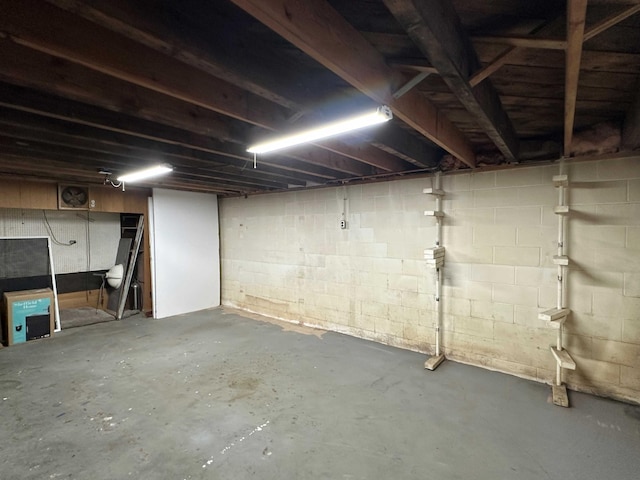 view of basement