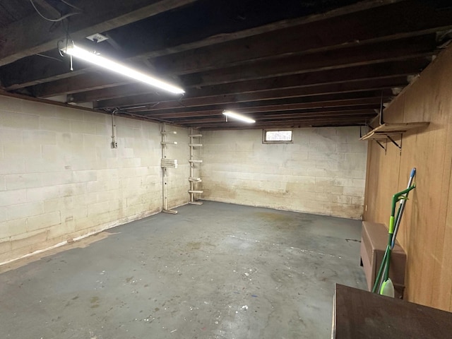 view of basement