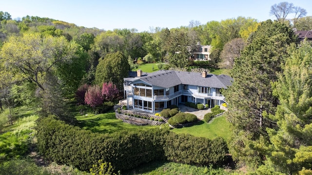 birds eye view of property