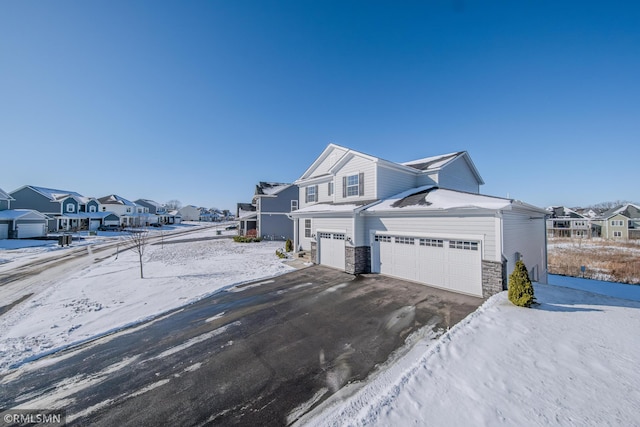 view of property featuring a garage