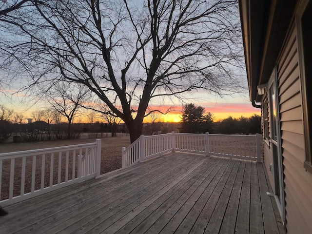 view of deck at dusk