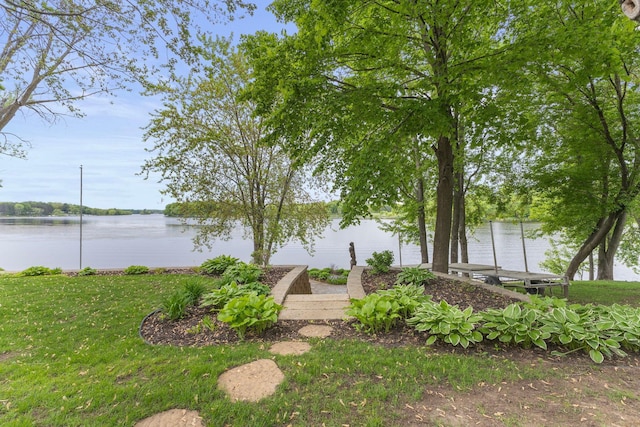 1697 Shore Dr, Arthur Twp, MN 55051 - view of green lawn featuring a water view