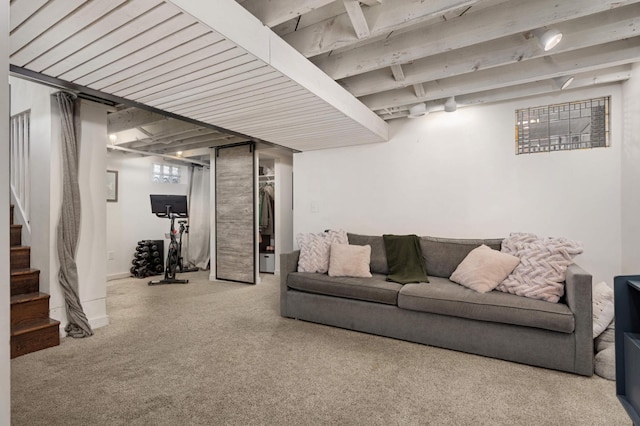 view of carpeted living room