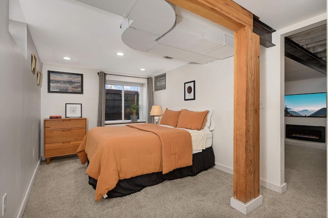 view of carpeted bedroom