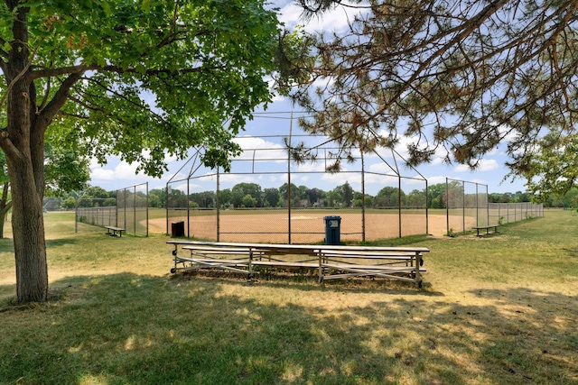 surrounding community with a yard and a rural view