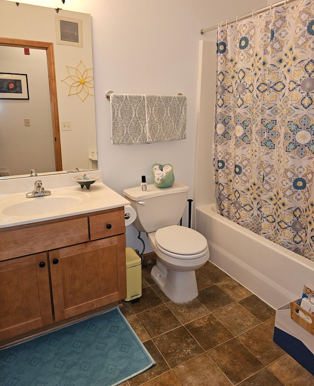 14587 Florissant Path Unit 225, Apple Valley, MN 55124 - bathroom with toilet, shower / bathtub combination with curtain, and vanity
