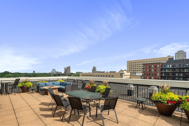 view of patio / terrace with an outdoor hangout area