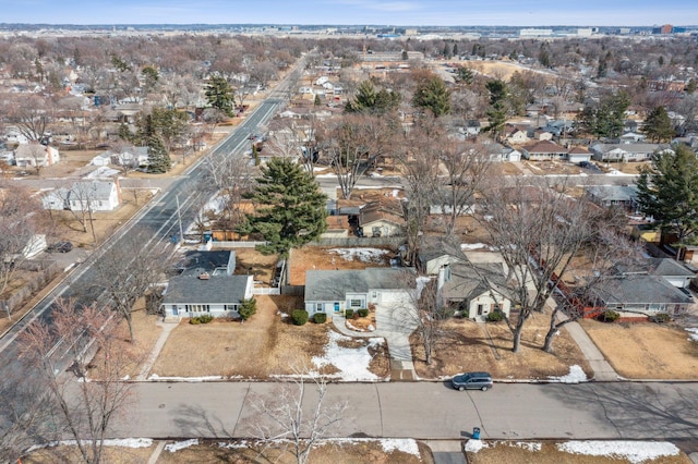 bird's eye view featuring a residential view