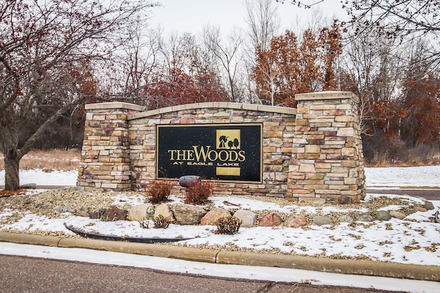 view of community sign