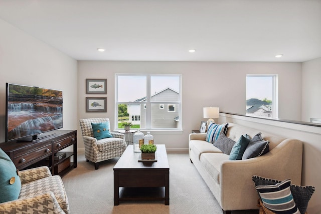 view of carpeted living room