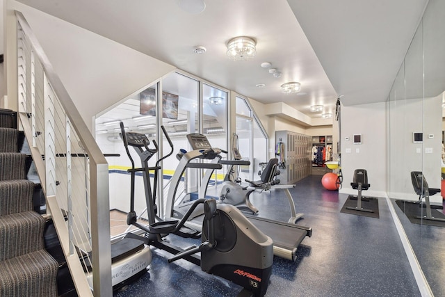 20100 Lakeview Ave, Deephaven, MN 55331 - exercise room with baseboards