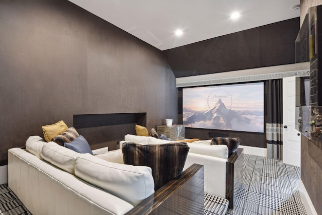 20100 Lakeview Ave, Deephaven, MN 55331 - tiled home theater with recessed lighting