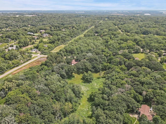 bird's eye view with a forest view