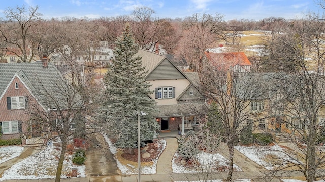 birds eye view of property