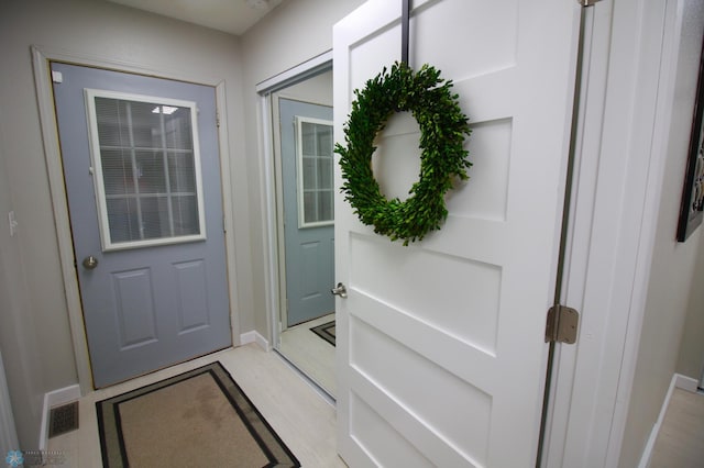 entryway featuring light wood-type flooring