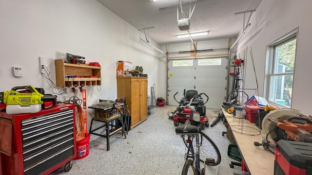 garage featuring a garage door opener