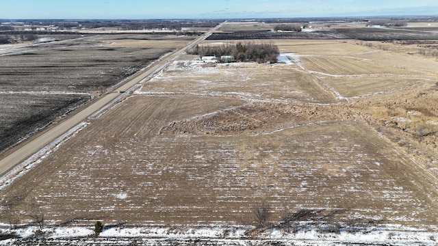 drone / aerial view featuring a rural view