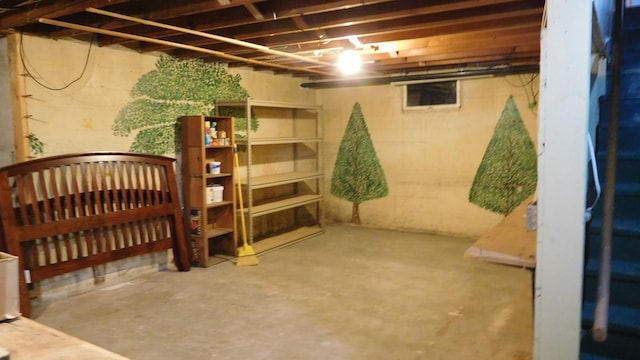 view of basement