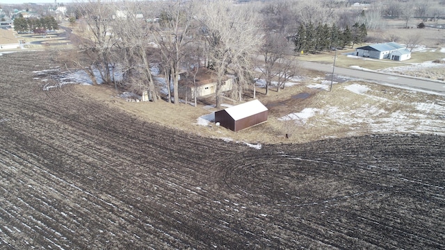 aerial view featuring a rural view