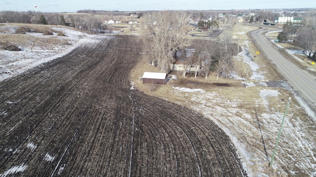 aerial view with a rural view