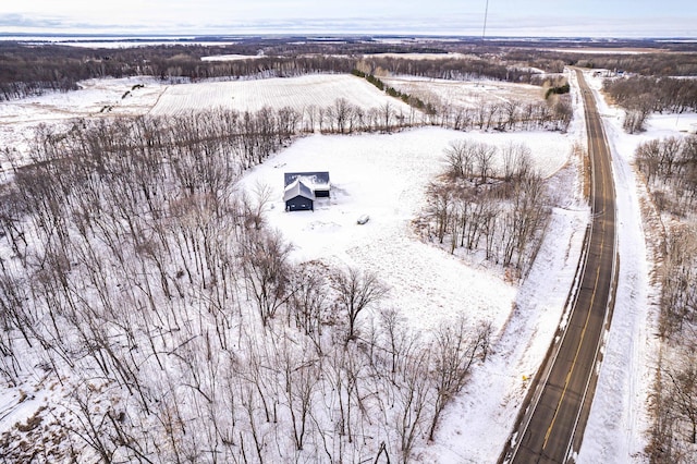 view of snowy aerial view