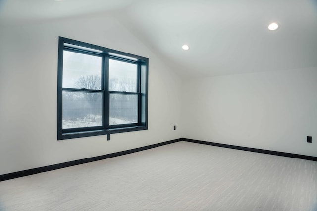 bonus room with vaulted ceiling