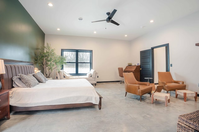 bedroom with ceiling fan