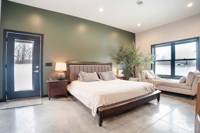 bedroom featuring multiple windows