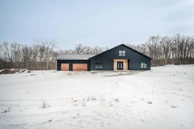 view of snow covered structure