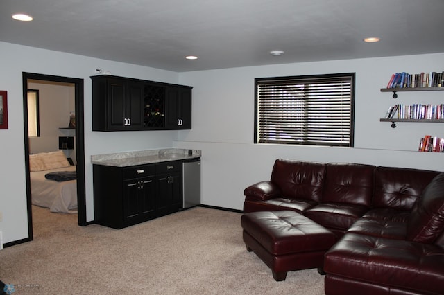 view of carpeted living room