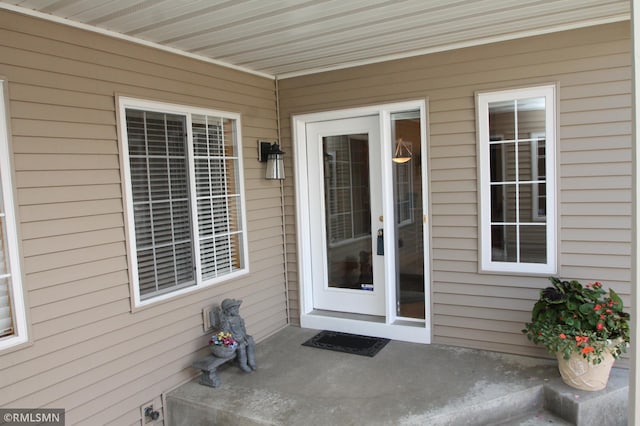 view of doorway to property