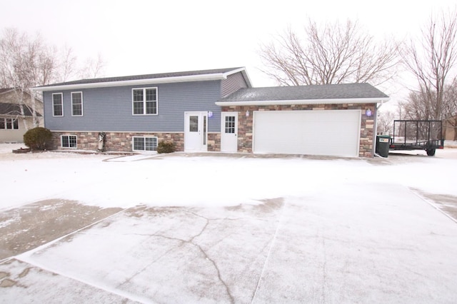 view of front of home featuring a garage