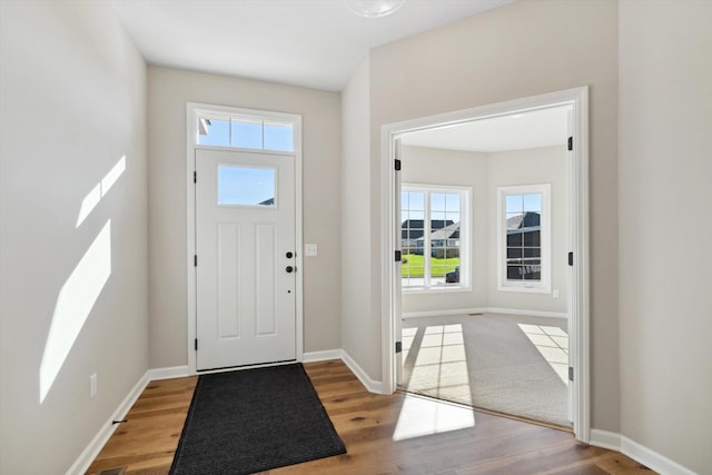 entrance foyer featuring hardwood / wood-style flooring