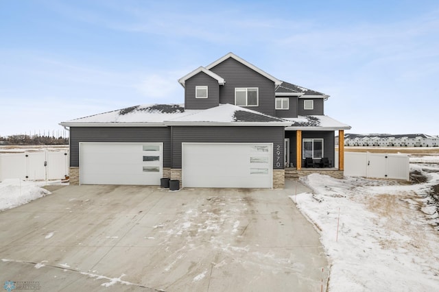 front facade featuring a garage