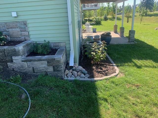 view of yard featuring a patio